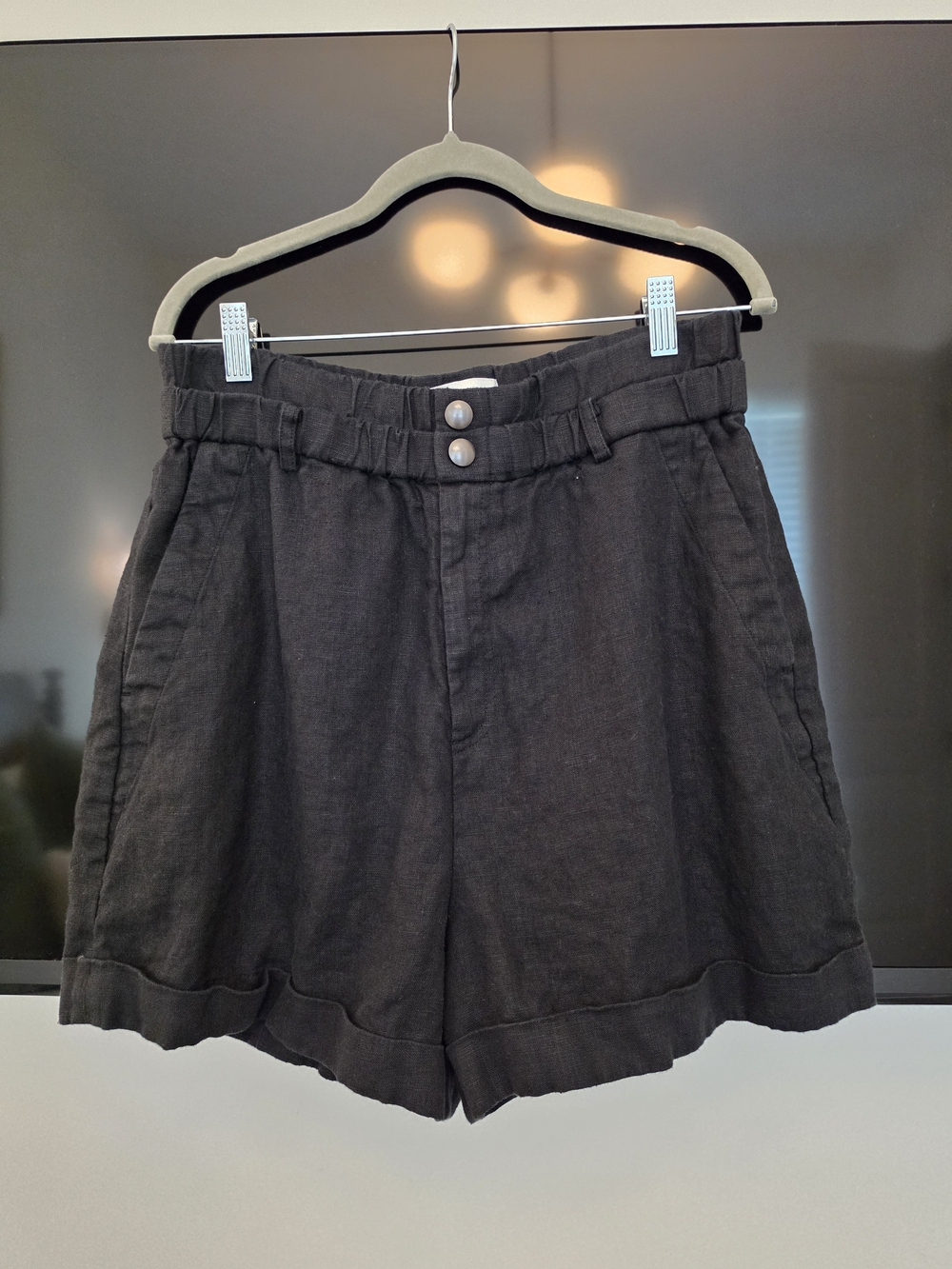Banana Republic Black Linen Shorts